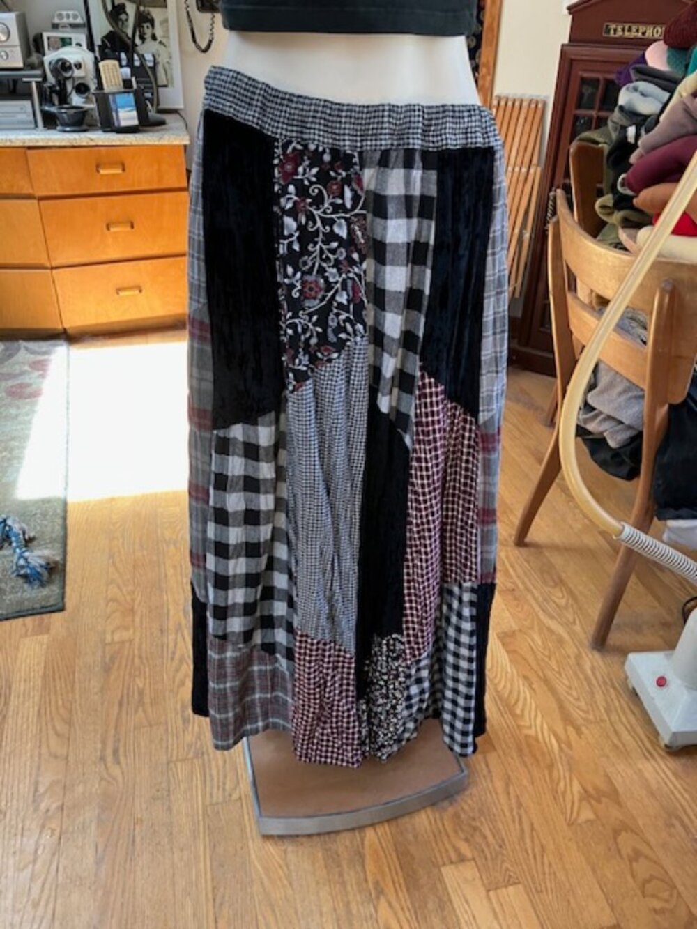 Vintage White Stag Patchwork skirt